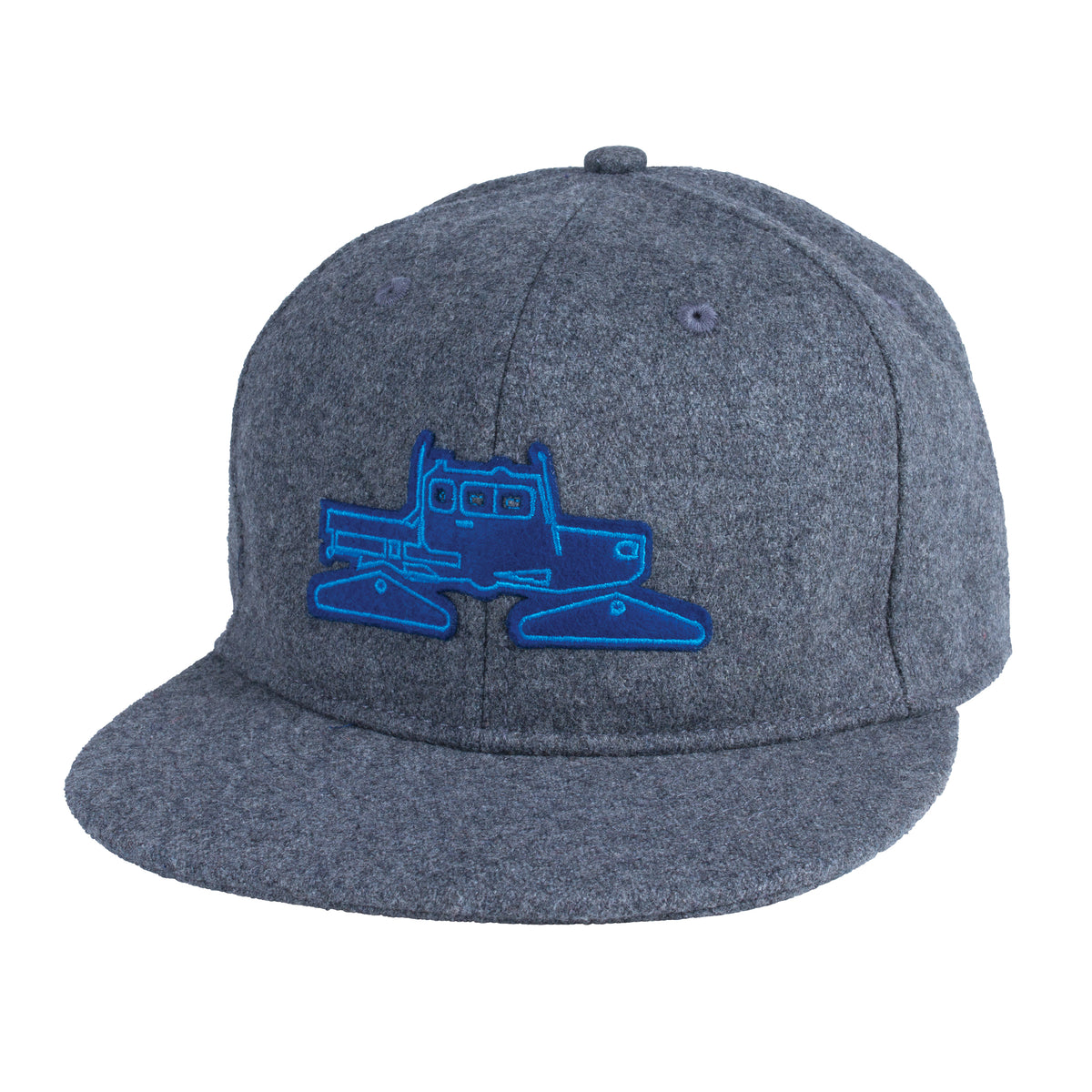 Spacecraft Wooly Cat Hat Charcoal Front View
