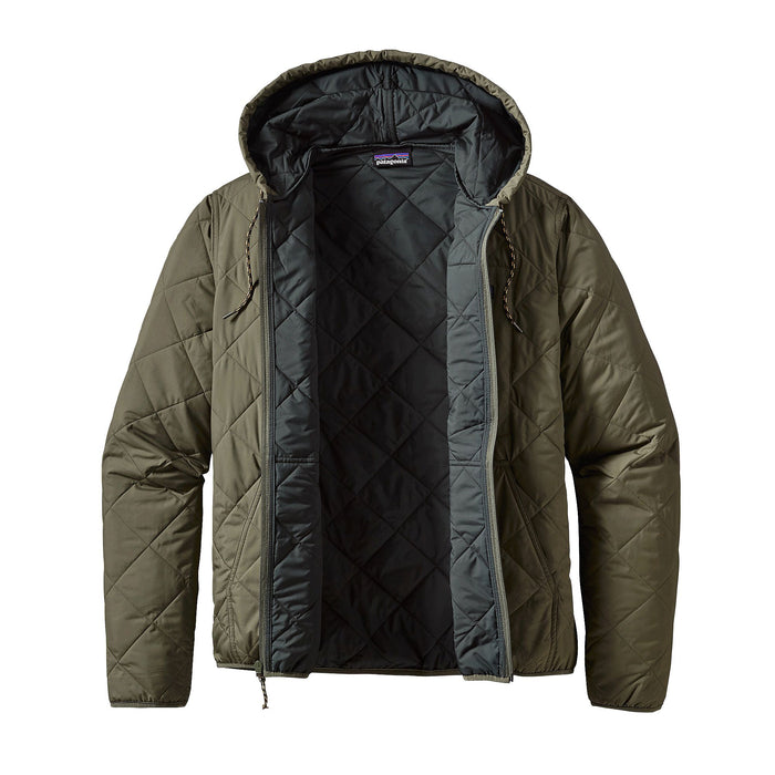 Patagonia Diamond Quilted Bomber Hoodie - Men's Industrial Green Detail 1 View