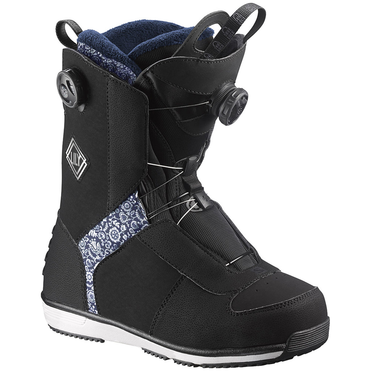 Salomon Lily Focus Boa Snowboard Boots - Women's 2016 Black/Flowery Print/White