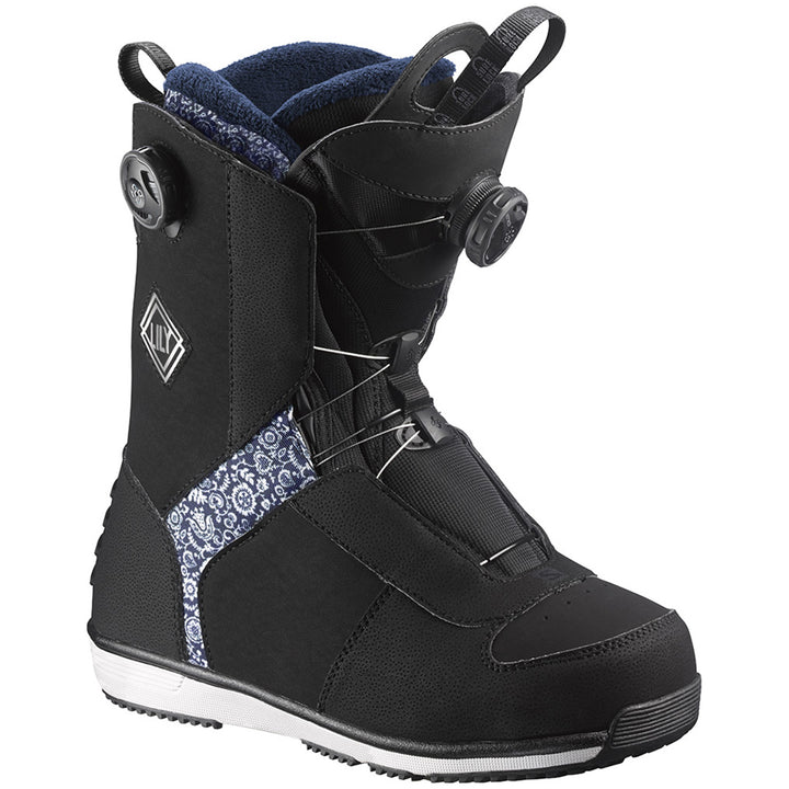 Salomon Lily Focus Boa Snowboard Boots - Women's 2016 Black/Flowery Print/White