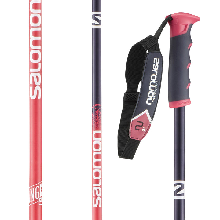 Salomon Angel S3 Ski Poles - Women's 2017 Red/Purple