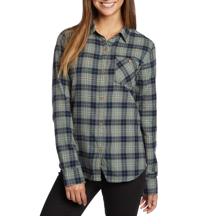 Burton Grace Long-Sleeve Woven Flannel - Women's Eclipse Haze Plaid Front View