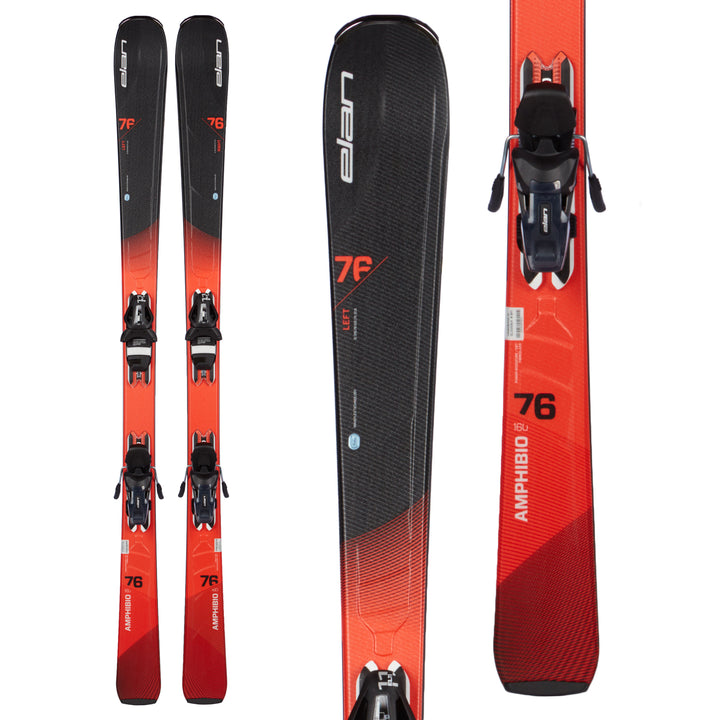 Elan Amphibio 76 Power Shift Skis + ELS 11 PS Bindings 2017 Top View
