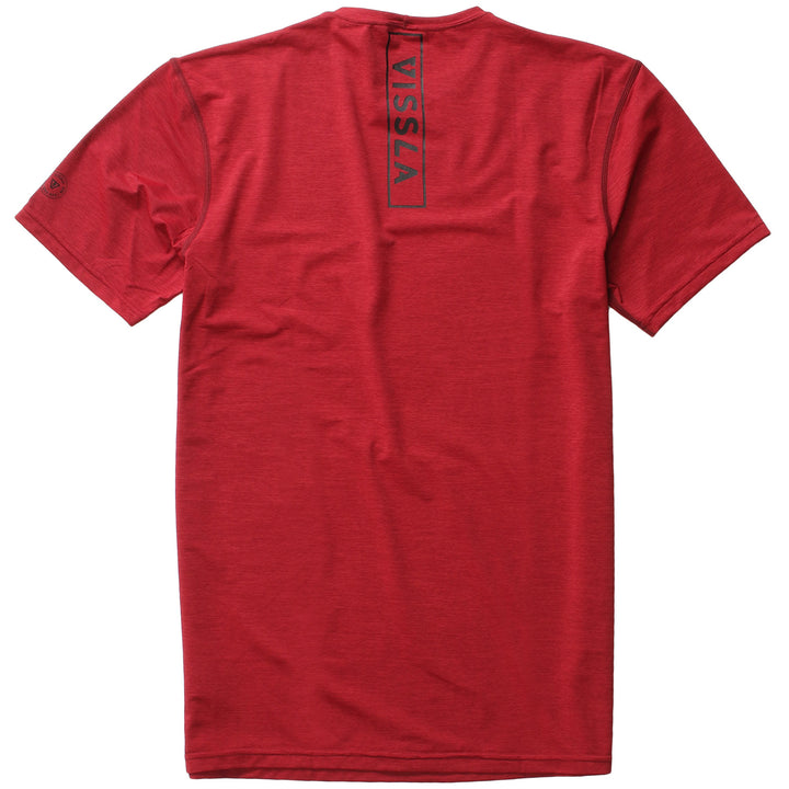 Vissla Alltime Short-Sleeve Surf Shirt Blood Heather Back View