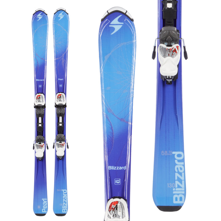 Blizzard Pearl Jr. Skis + IQ 7.0 Jr. Bindings - Girls' 2016 Top View