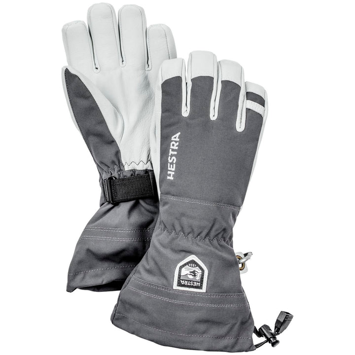 Hestra Army Leather Heli Ski 5-Finger Gloves Grey
