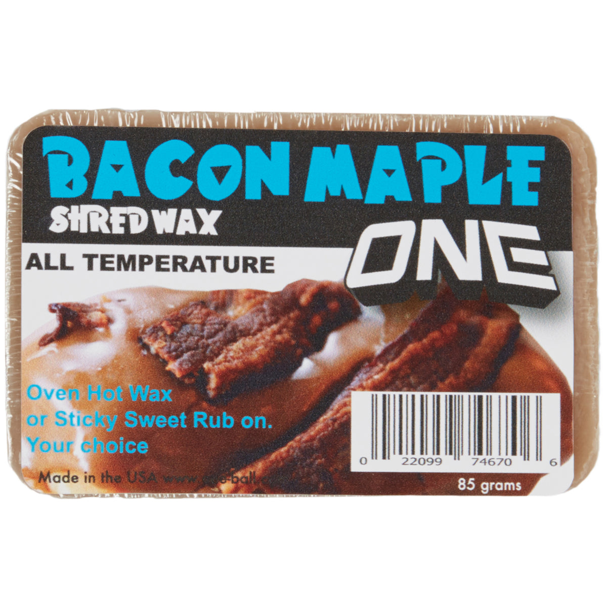 One Ball Jay Maple Bacon Bar Snowboard Wax - All Temp None Front View