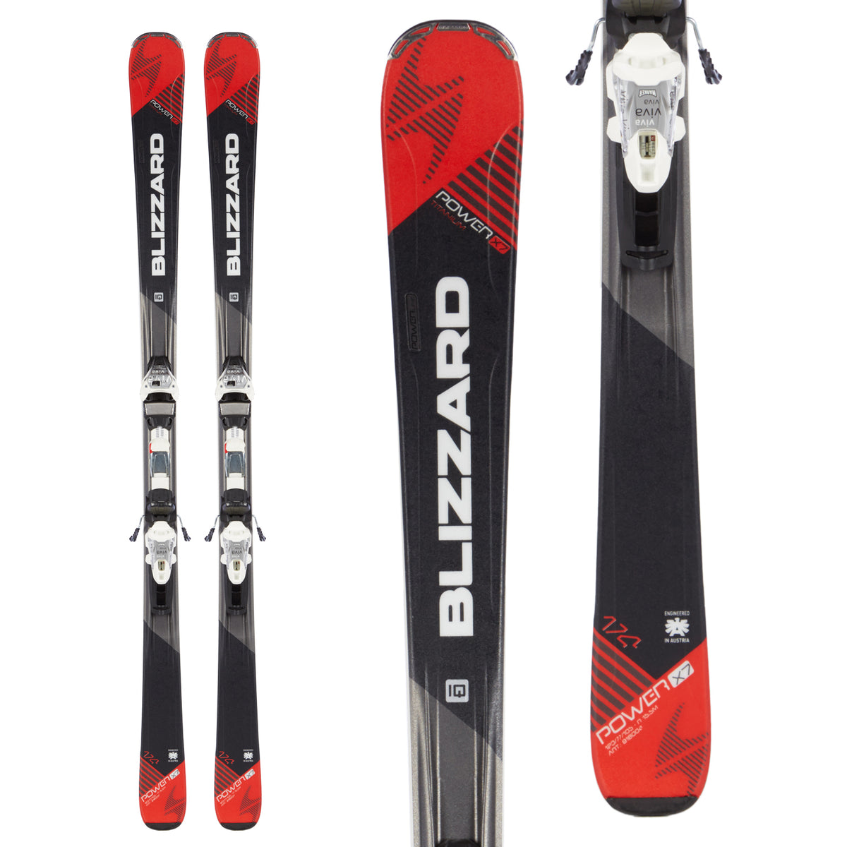 Blizzard Power X7 Ti Skis + IQ-10 CM2 Viva Bindings 2016