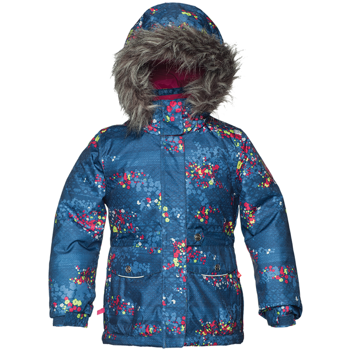 Jupa Maya Jacket - Little Girls' Gunpowder Blue Print