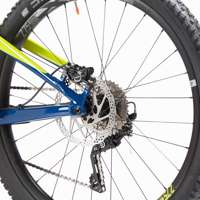 Giant Trance 3 Complete Mountain Bike 2017 Deep Blue/Blue/Green Rear Brake View
