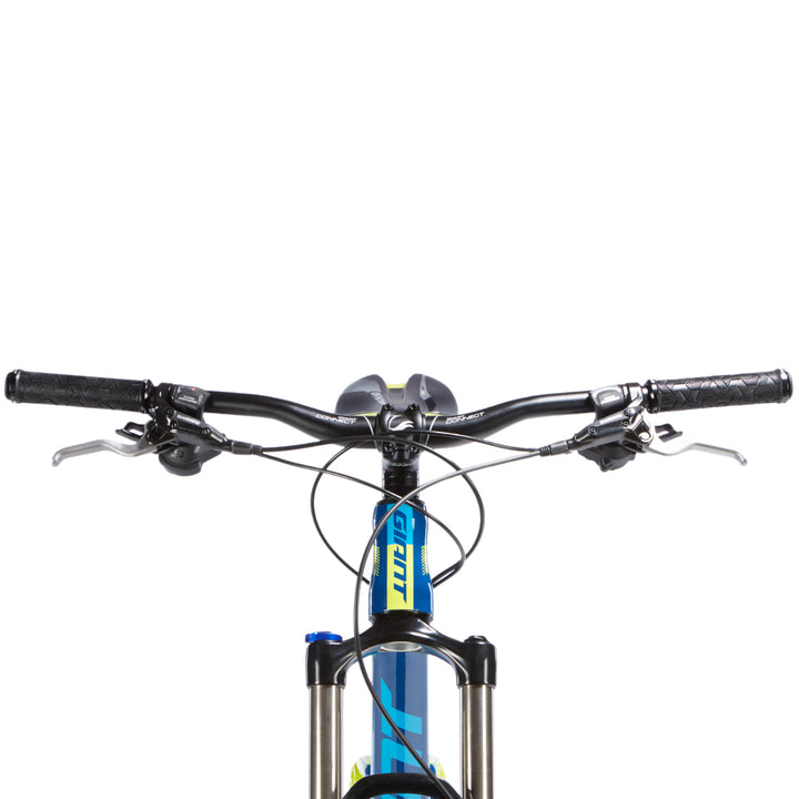 Giant Trance 3 Complete Mountain Bike 2017 Deep Blue/Blue/Green Handlebars View