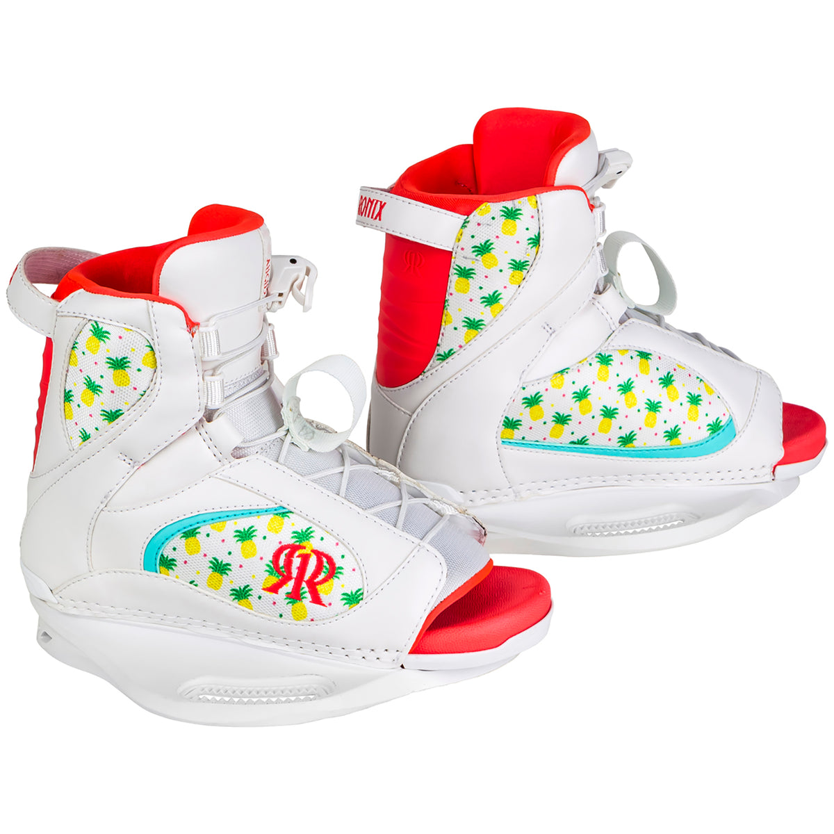 Ronix August Wakeboard Bindings - Girls' 2017 White/Fruit Flavored Side View