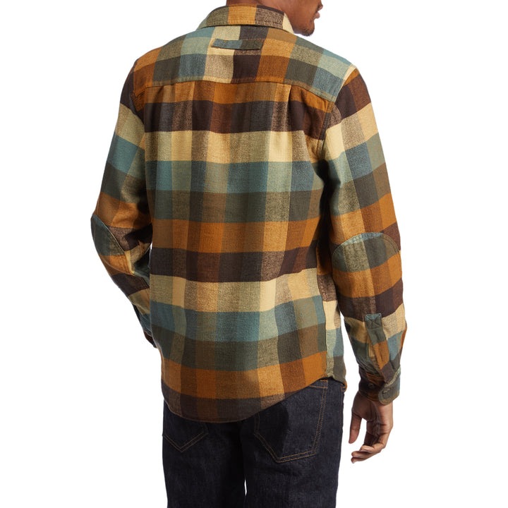 Woolrich Oxbow Bend Modern Flannel Shirt Chicory Back View