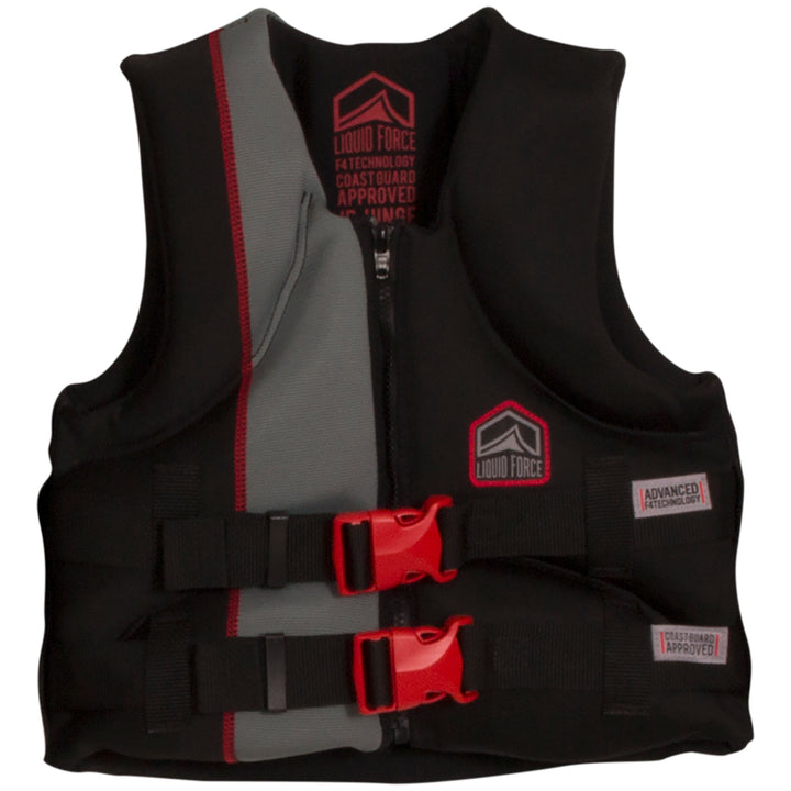 Liquid Force Junior Hinge CGA Wakeboard Vest - Kids' 2018 Black/Red Front View
