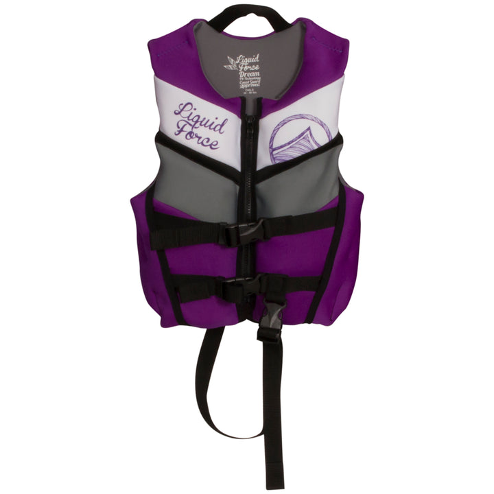 Liquid Force Dream Child CGA Wakeboard Vest - Little Girls' 2019 Purple Front View