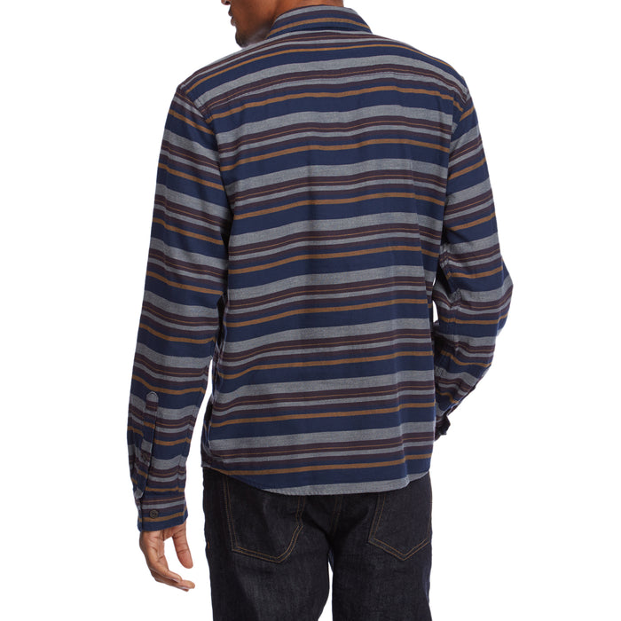 Patagonia Lightweight Fjord Flannel Arborist: Navy Blue Back View