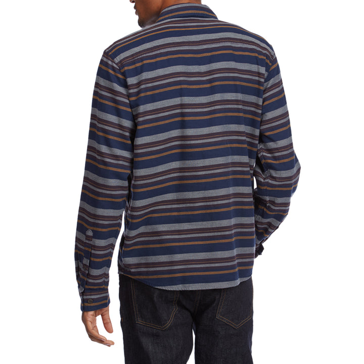 Patagonia Lightweight Fjord Flannel Arborist: Navy Blue Back View