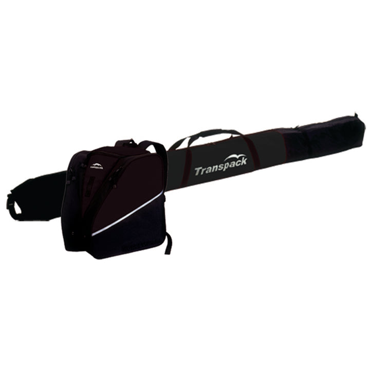 Transpack Alpine Boot Bag + Ski Bag Set Black