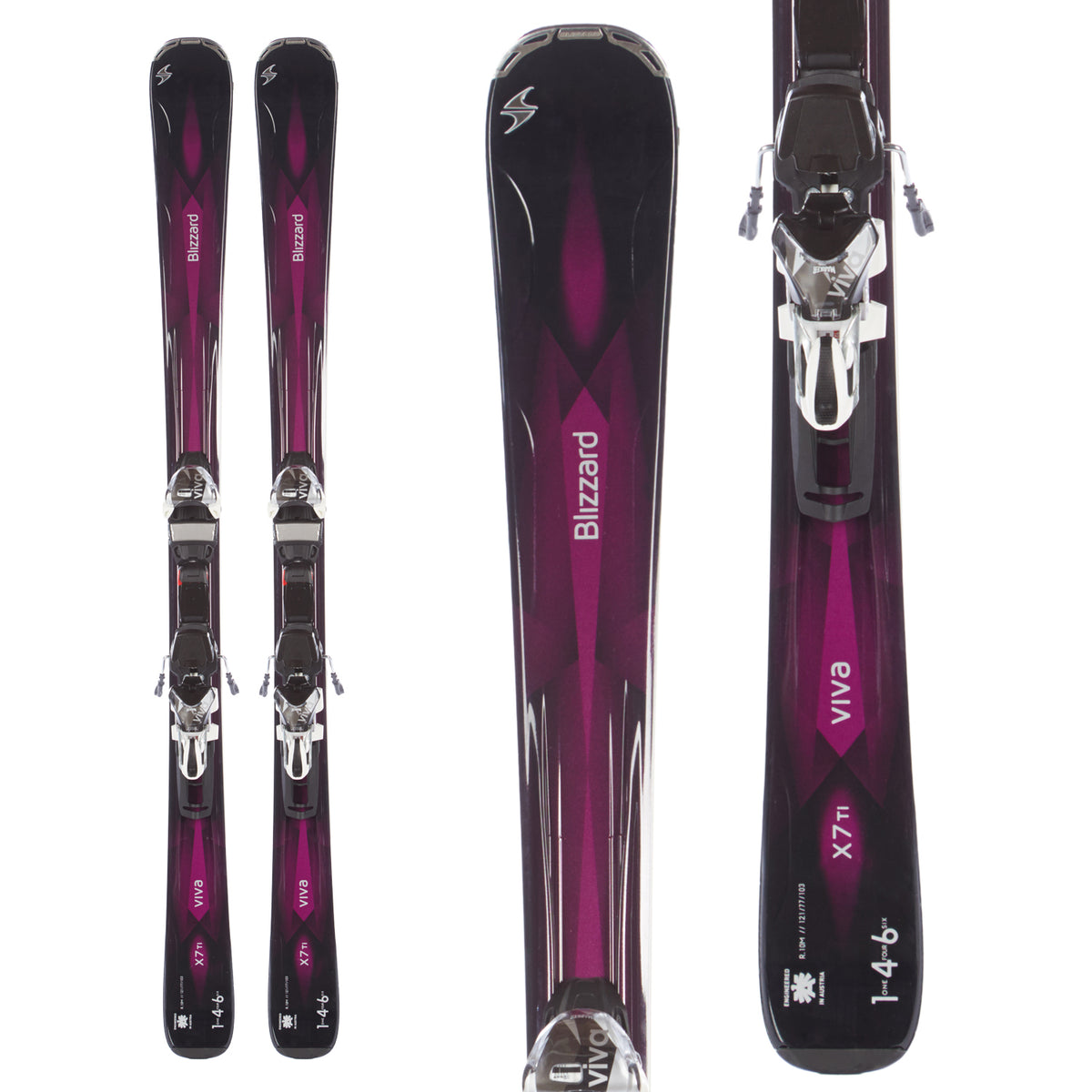Blizzard Viva X7 Ti Skis + IQ-TP12 CM2 Bindings - Women's 2016