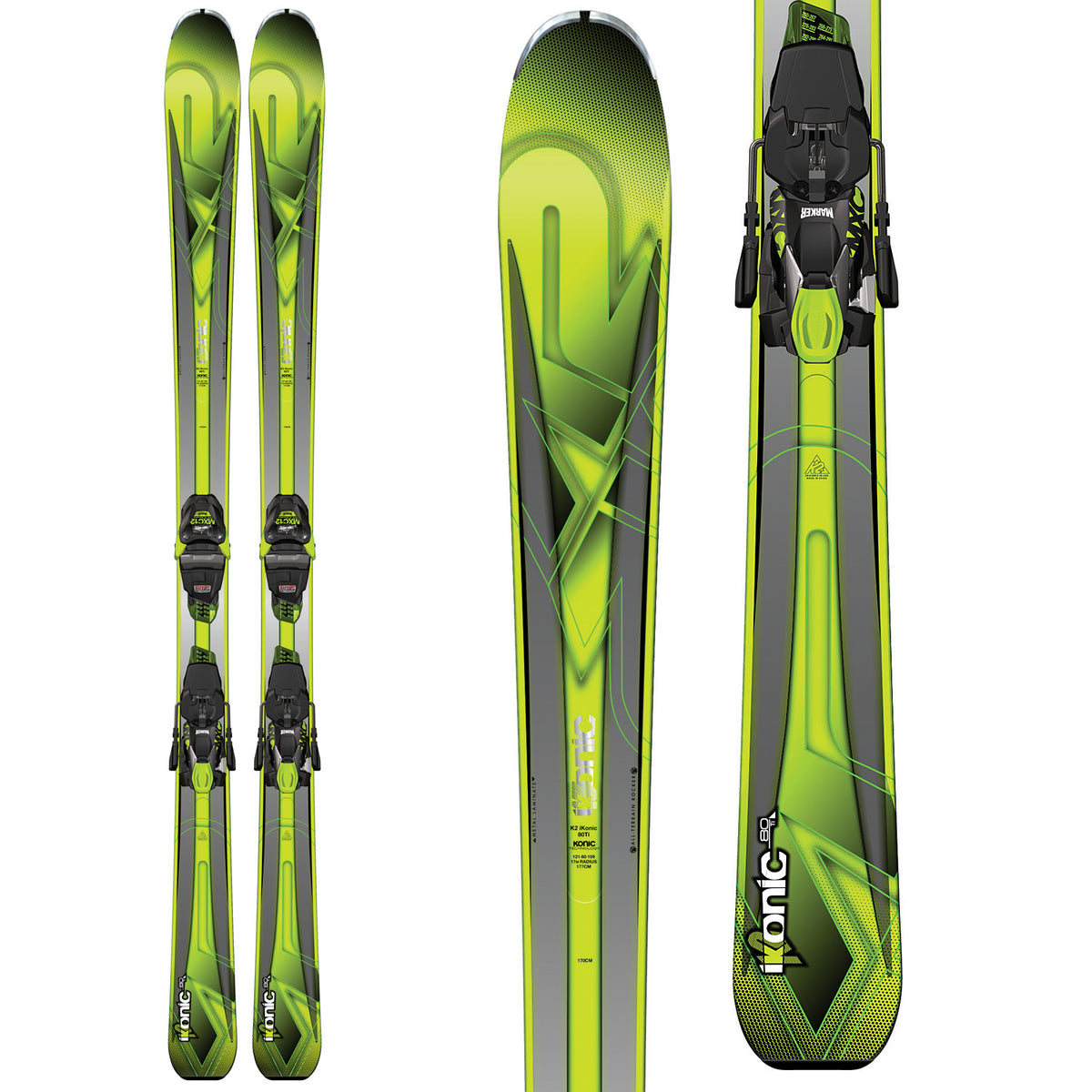 K2 iKonic 80 Ti Skis + MXC 12 TCX Light Bindings 2017