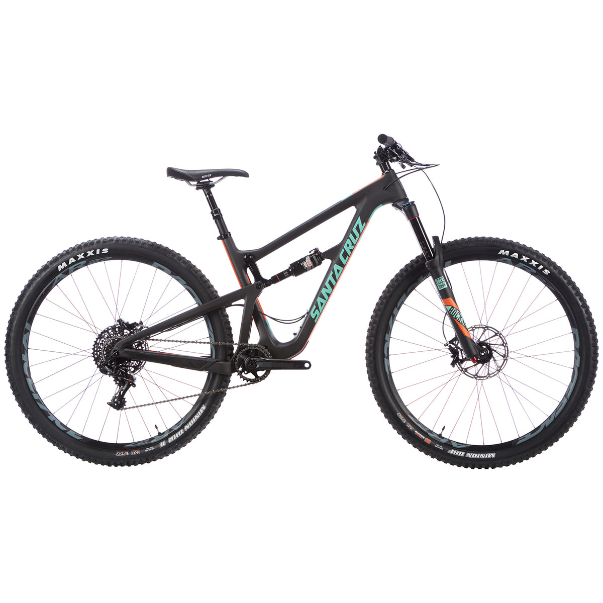 Santa Cruz Bicycles Hightower 1 C S 29 Complete Mountain Bike 2017 Matte Carbon & Mint