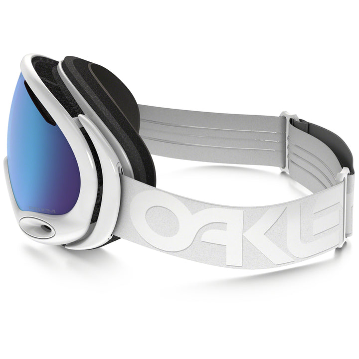 Oakley A Frame 2.0 Goggles Factory Pilot Whiteout/Prizm Sapphire Iridium Detail 3 View
