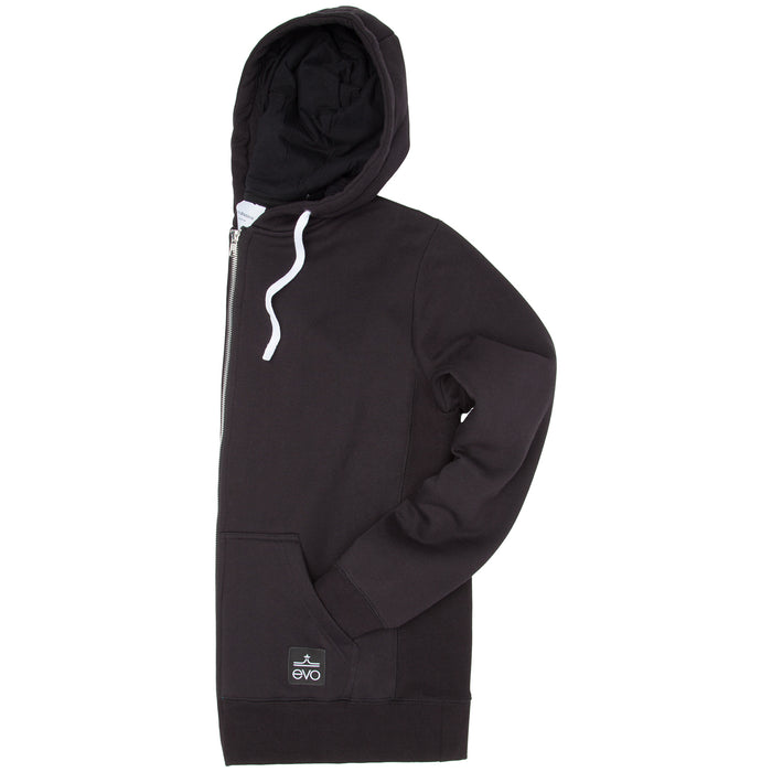 evo Full Zip Hoodie Black Side View