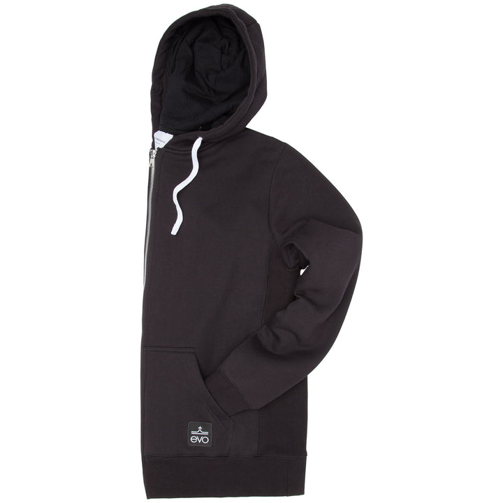 evo Full Zip Hoodie Black Side View