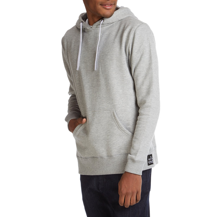 evo Pullover Hoodie Heather Grey Detail 1 View