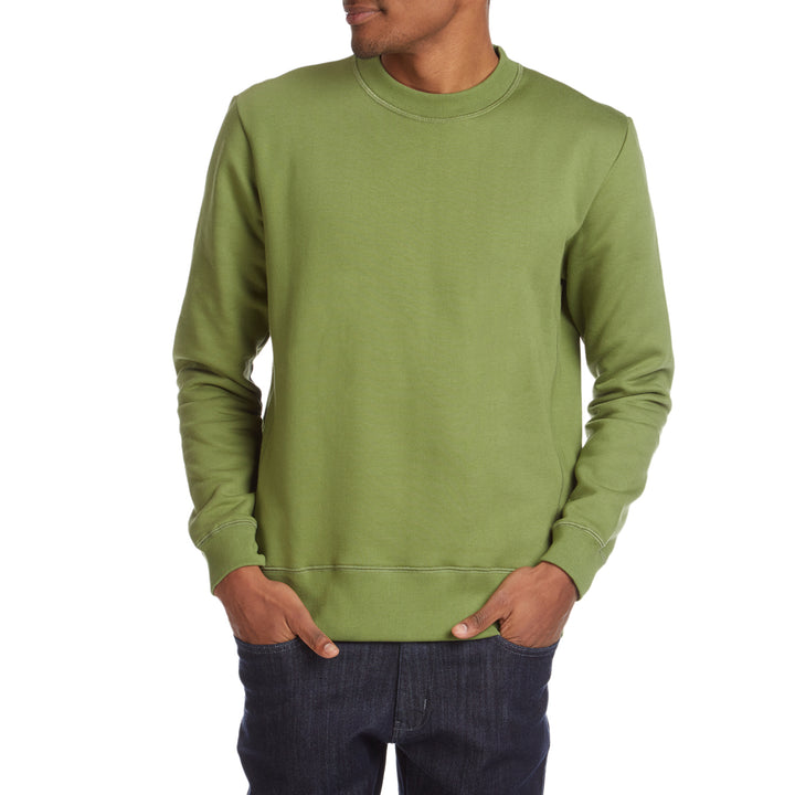 evo Crewneck Sweatshirt Olive Front View