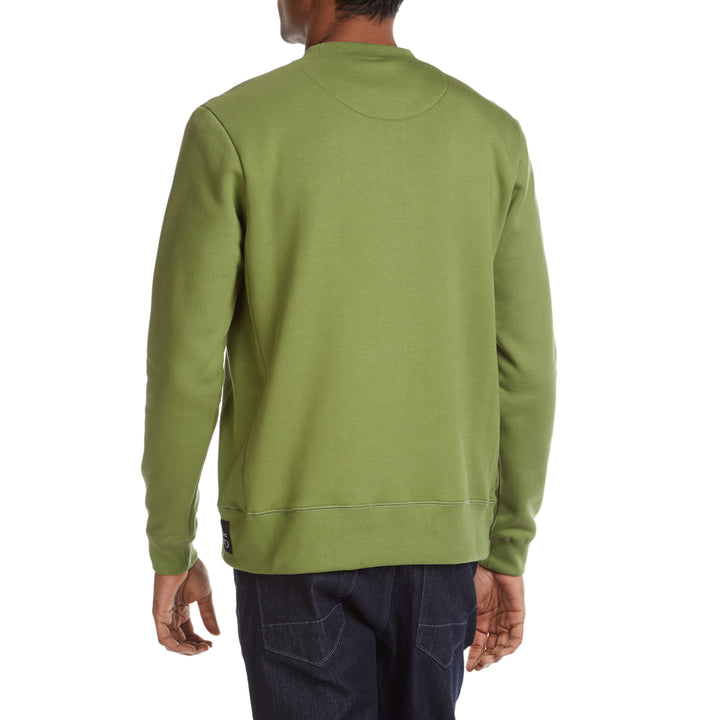 evo Crewneck Sweatshirt Olive Back View