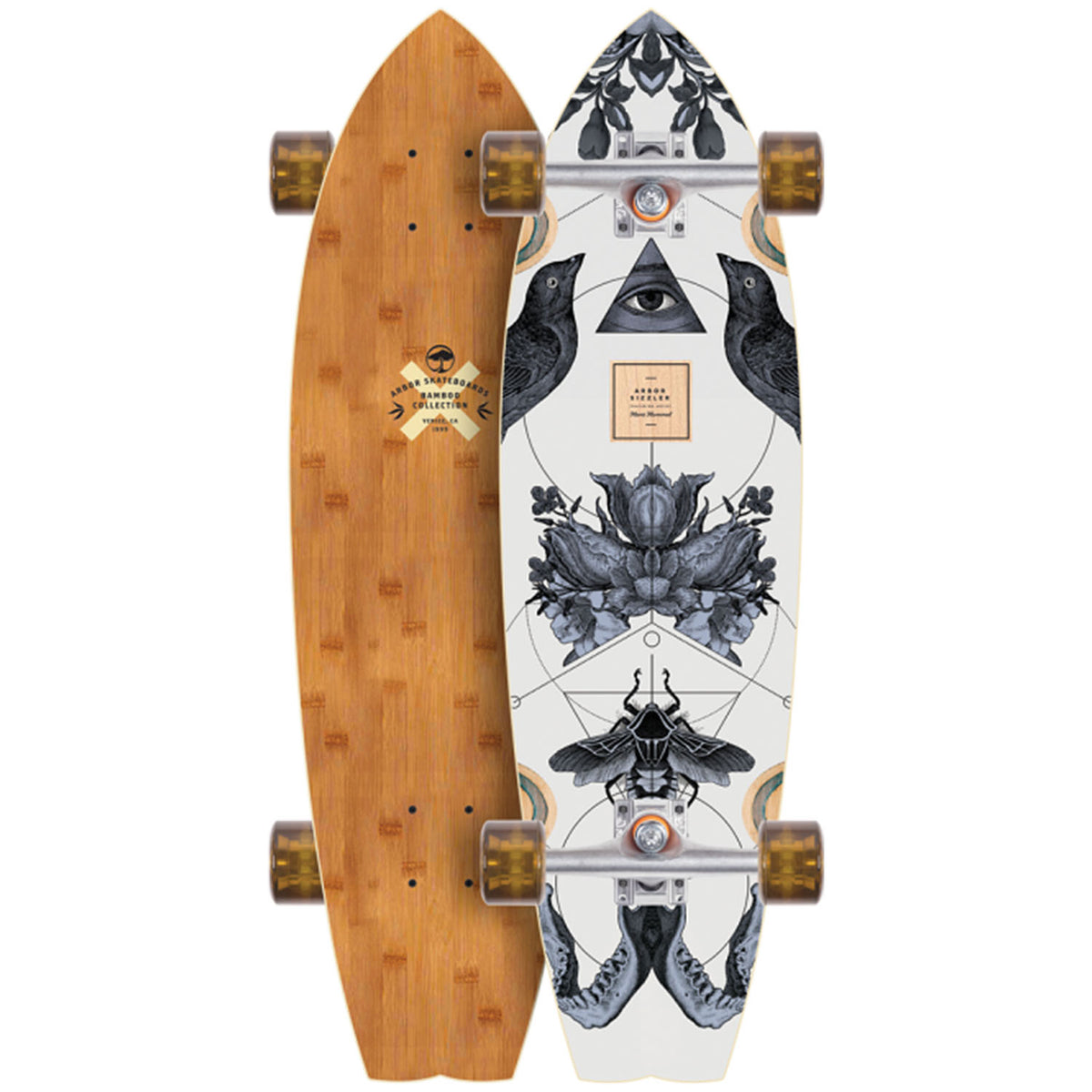 Arbor Sizzler Bamboo Longboard Complete