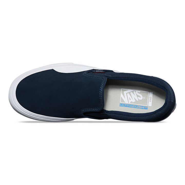 Vans Slip-On Pro Skate Shoes (Rubber) Dress Blues/White