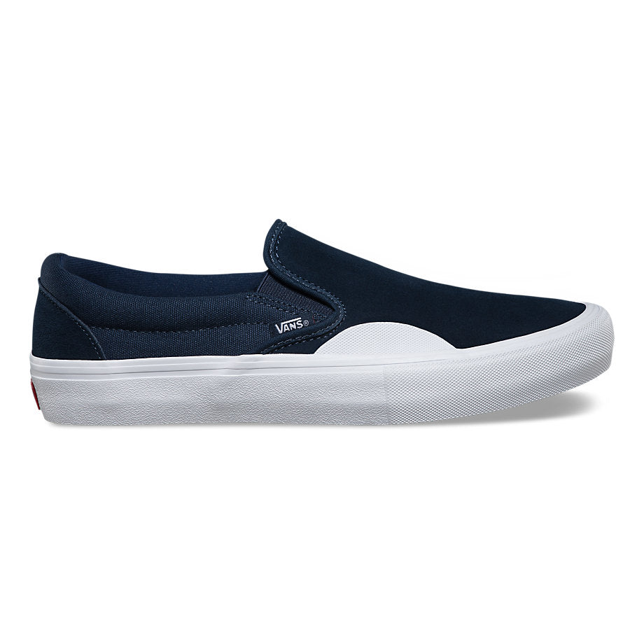 Vans Slip-On Pro Skate Shoes (Rubber) Dress Blues/White