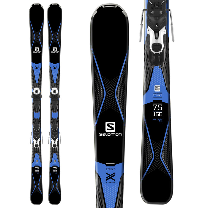 Salomon X-Drive 7.5 Skis + E Lithium 10 Bindings - Women's 2017