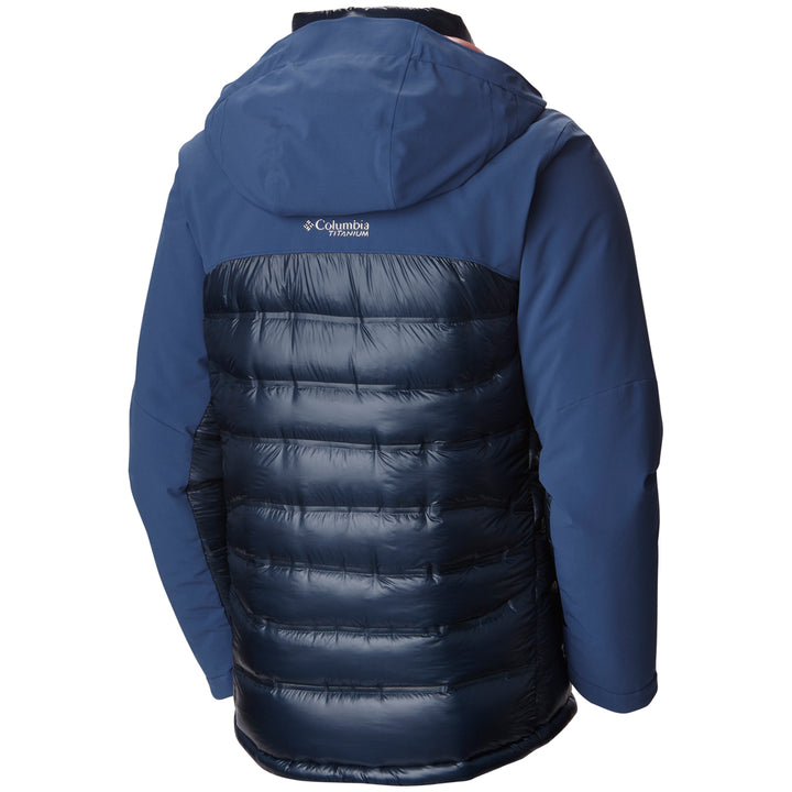 Columbia Titanium HEATZONE 1000 Turbodown™ Hooded Jacket Night Tide/Collegiate Navy/Rust Red