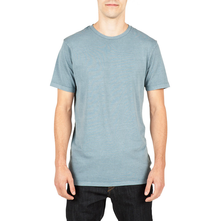 Volcom Pale Wash Solid T-Shirt Ashe Blue Front View