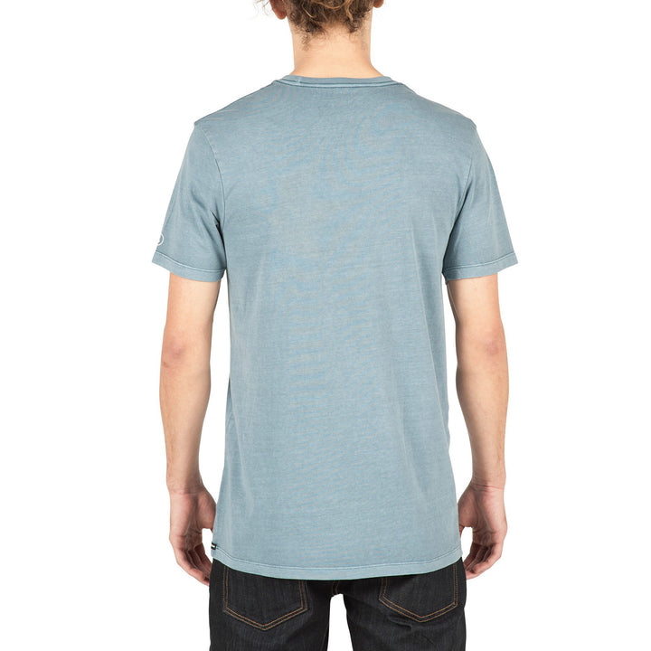 Volcom Pale Wash Solid T-Shirt Ashe Blue Back View