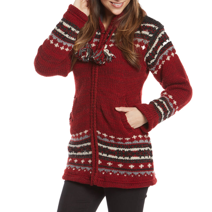 Laundromat Elizabeth Sweater - Women's Scarlet Front View