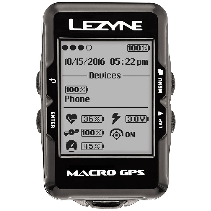 Lezyne Macro GPS Bike Computer Black