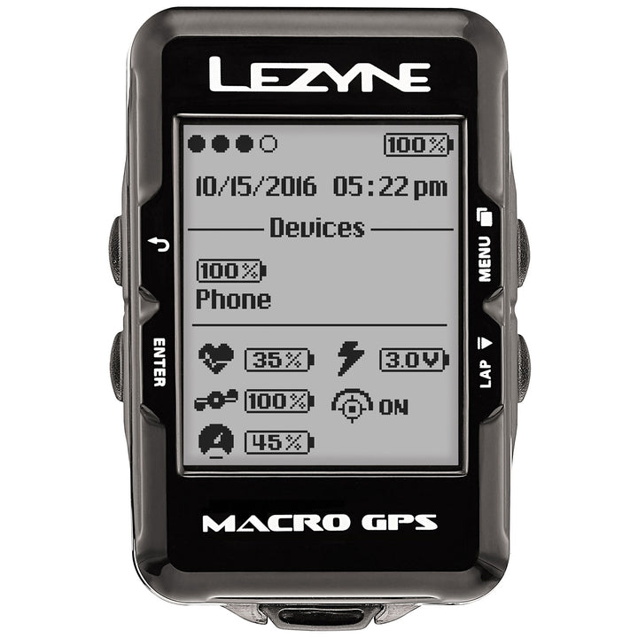 Lezyne Macro GPS Bike Computer Black