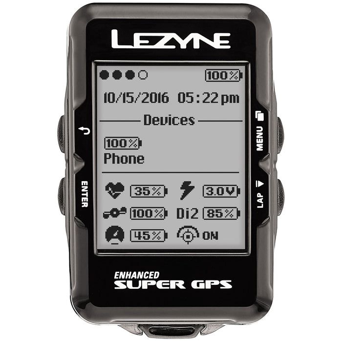 Lezyne Super GPS Bike Computer Black