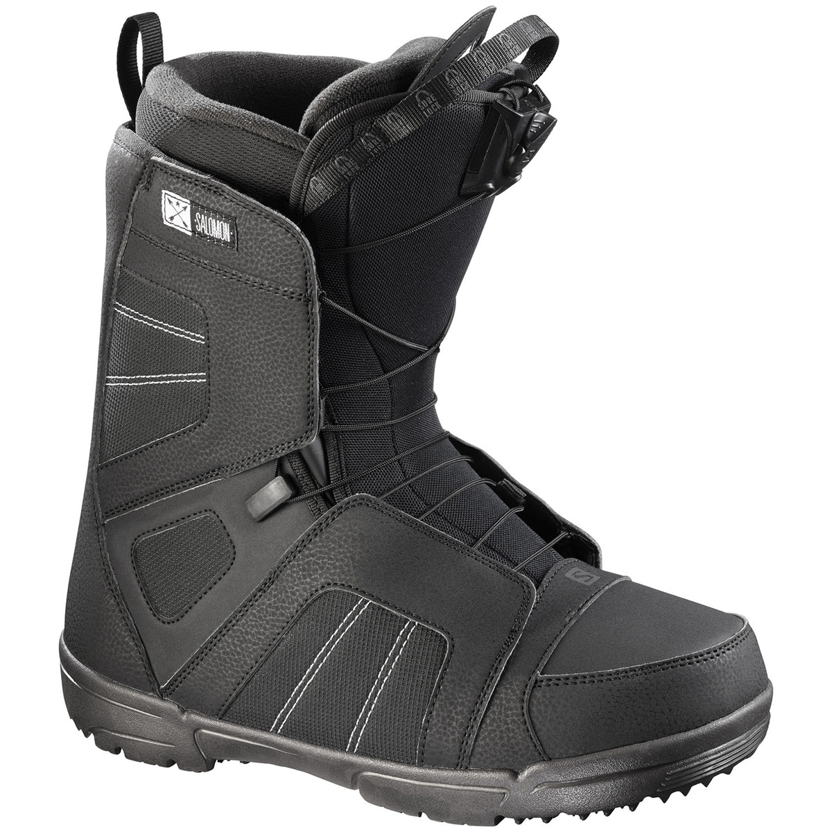 Salomon Titan Quicklock Snowboard Boots 2017 Black/Atob/Black Side View