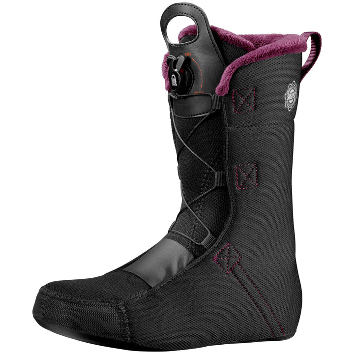 Salomon Pearl Boa Snowboard Boots - Women's 2017 Black/Bordeaux/Black Liner View