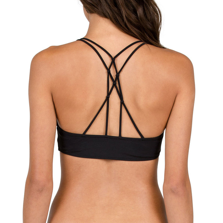 Volcom Simply Solid V-Neck Bikini Top - Women's Black