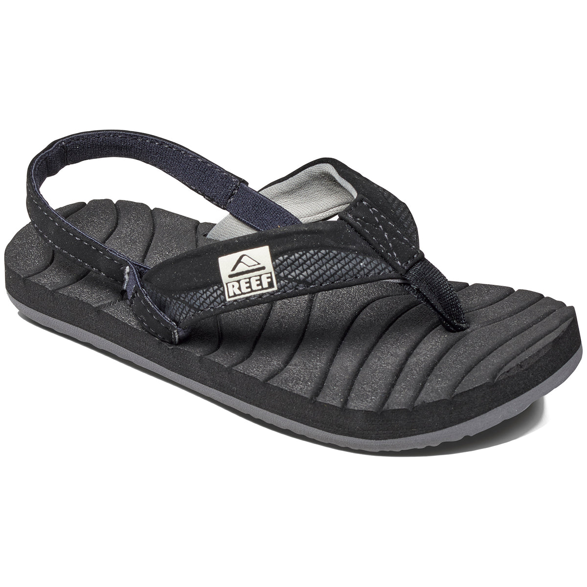 Reef Grom Roundhouse Sandals - Little Boys' Black Front View