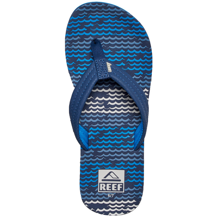 Reef Ahi Sandals - Little Boys' Blue Horizon Waves