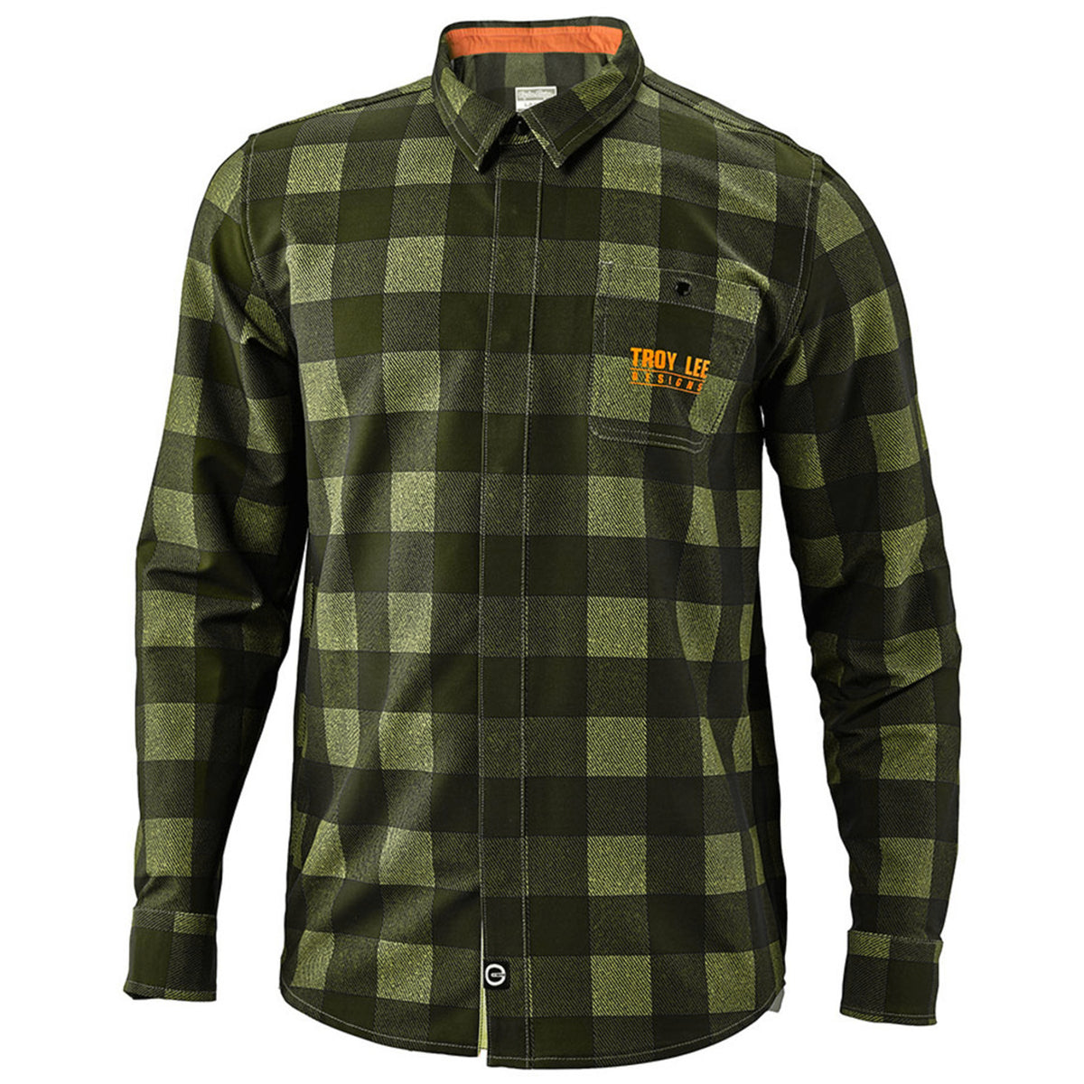 Troy Lee Designs Grind Flannel Jersey Plaid Army Green