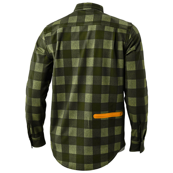 Troy Lee Designs Grind Flannel Jersey Plaid Army Green