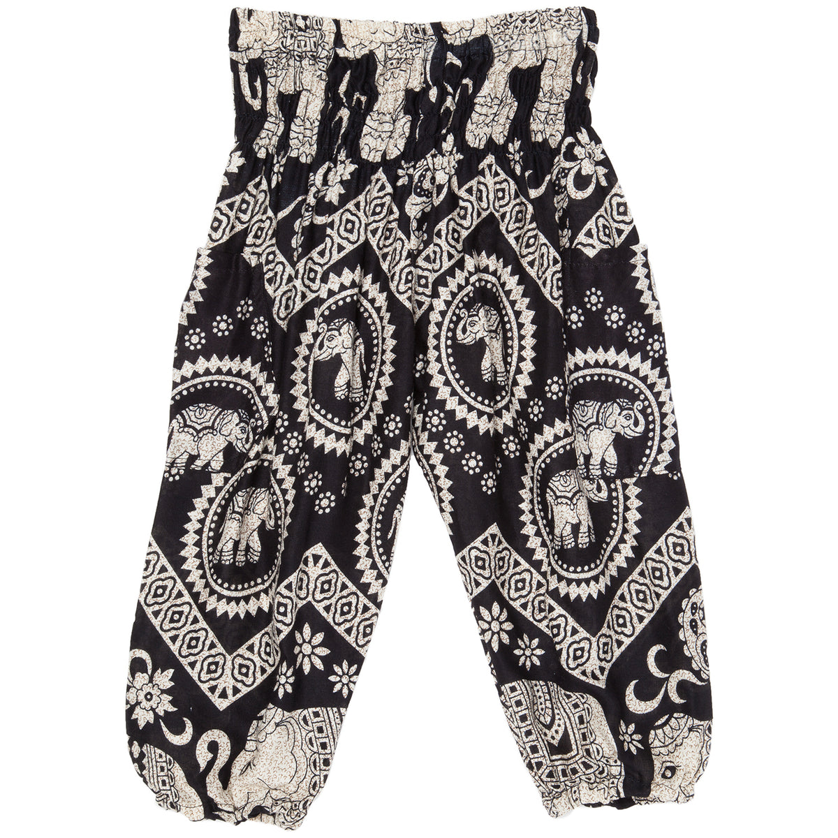 The Elephant Pants Black Diamond Harem Pants - Little Girls' Black